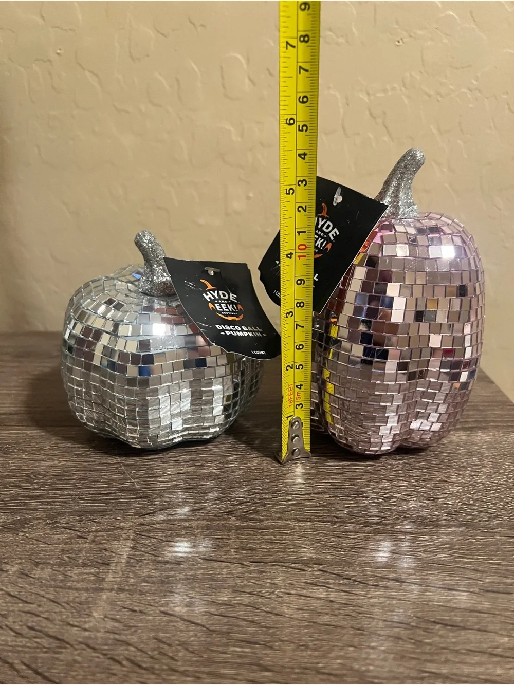 Target Hyde and Eek Disco Ball Silver Pink Halloween Pumpkins NWT